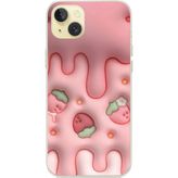 Techtree iPhone 15 PLUS Uyumlu Çilekli Pasta Baskılı Silikon Kılıf