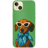 Techtree iPhone 15 PLUS Uyumlu Cool Dachshund Köpek Baskılı Silikon Kılıf