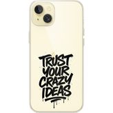 Techtree iPhone 15 PLUS Uyumlu Crazy Trust Baskılı Silikon Kılıf