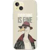 Techtree iPhone 15 PLUS Uyumlu Everything is fine Baskılı Silikon Kılıf