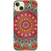 Techtree iPhone 15 PLUS Uyumlu Mandala Baskılı Silikon Kılıf