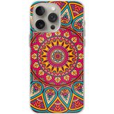 Techtree iPhone 15 PRO MAX Uyumlu Mandala Baskılı Silikon Kılıf