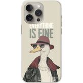 Techtree iPhone 15 PRO Uyumlu Everything is fine Baskılı Silikon Kılıf