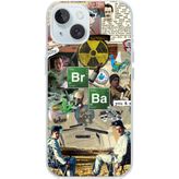 Techtree iPhone 15 Uyumlu Breaking Bad Kolaj Baskılı Silikon Kılıf