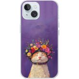Techtree iPhone 15 Uyumlu Frida Catlo kedi Baskılı Silikon Kılıf