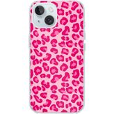 Techtree iPhone 15 Uyumlu Pembe Leopar Tasarımlı Baskılı Silikon Kılıf