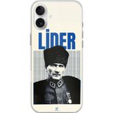 Techtree iPhone 16 PLUS Uyumlu Atatürk Lider Baskılı Silikon Kılıf