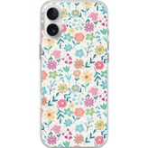 Techtree iPhone 16 PLUS Uyumlu Dekoratif Çiçekler Baskılı Silikon Kılıf
