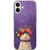 Techtree iPhone 16 PLUS Uyumlu Frida Catlo kedi Baskılı Silikon Kılıf