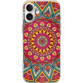 Techtree iPhone 16 PLUS Uyumlu Mandala Baskılı Silikon Kılıf