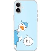 Techtree iPhone 16 PLUS Uyumlu Merhaba Ördek Baskılı Silikon Kılıf