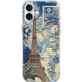 Techtree iPhone 16 PLUS Uyumlu Paris ve Eyfel Kulesi Baskılı Silikon Kılıf