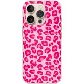 Techtree iPhone 16 PRO MAX Uyumlu Pembe Leopar Tasarımlı Baskılı Silikon Kılıf