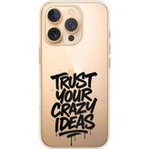 Techtree iPhone 16 PRO Uyumlu Crazy Trust Baskılı Silikon Kılıf