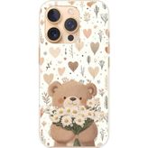 Techtree iPhone 16 PRO Uyumlu Romantik Sevimli Ayıcık Baskılı Silikon Kılıf