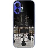 Techtree iPhone 16 Uyumlu Kabe Umre Baskılı Silikon Kılıf