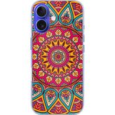 Techtree iPhone 16 Uyumlu Mandala Baskılı Silikon Kılıf