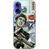 Techtree iPhone 16 Uyumlu Scarface Dolar Tasarımlı Baskılı Silikon Kılıf
