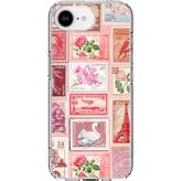 Techtree iPhone 16E - 17E Uyumlu Pembe Posta Pulları Baskılı Silikon Kılıf
