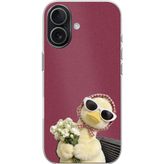 Techtree iPhone 17 Uyumlu Çiçekli Ördek Baskılı Silikon Kılıf