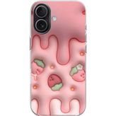 Techtree iPhone 17 Uyumlu Çilekli Pasta Baskılı Silikon Kılıf