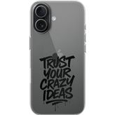 Techtree iPhone 17 Uyumlu Crazy Trust Baskılı Silikon Kılıf