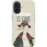 Techtree iPhone 17 Uyumlu Everything is fine Baskılı Silikon Kılıf