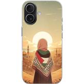 Techtree iPhone 17 Uyumlu Filistine Özgürlük Kız Baskılı Silikon Kılıf