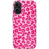 Techtree iPhone 17 Uyumlu Pembe Leopar Tasarımlı Baskılı Silikon Kılıf