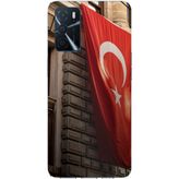 Techtree Oppo A16 - A54 - A55 Uyumlu Dev Türk Bayrağı Baskılı Silikon Kılıf