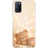Techtree OPPO A52-A72-92 Uyumlu Sevimli Tatlı Ayı Baskılı Silikon Kılıf