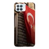 Techtree Oppo Reno 4 Lite Uyumlu Dev Türk Bayrağı Baskılı Silikon Kılıf