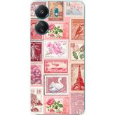 Techtree Redmi 13C Uyumlu Pembe Posta Pulları Baskılı Silikon Kılıf