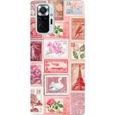 Techtree Redmi Note 10 PRO Uyumlu Pembe Posta Pulları Baskılı Silikon Kılıf
