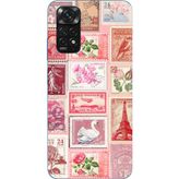 Techtree Redmi Note 11-11S Uyumlu Pembe Posta Pulları Baskılı Silikon Kılıf