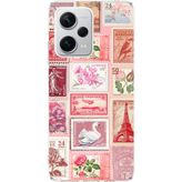 Techtree Redmi Note 12 PRO PLUS Uyumlu Pembe Posta Pulları Baskılı Silikon Kılıf