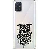 Techtree Samsung Galaxy A51 Uyumlu Crazy Trust Baskılı Silikon Kılıf
