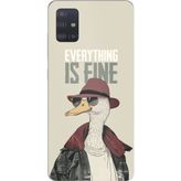 Techtree Samsung Galaxy A51 Uyumlu Everything is fine Baskılı Silikon Kılıf