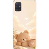 Techtree Samsung Galaxy A51 Uyumlu Sevimli Tatlı Ayı Baskılı Silikon Kılıf