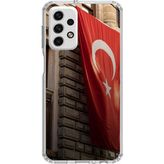 Techtree Samsung Galaxy A73 Uyumlu Dev Türk Bayrağı Baskılı Silikon Kılıf