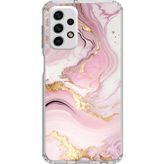 Techtree Samsung Galaxy A73 Uyumlu Pembe Mermer Baskılı Silikon Kılıf