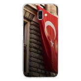 Techtree Samsung Galaxy J6 Plus Uyumlu Dev Türk Bayrağı Baskılı Silikon Kılıf