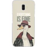 Techtree Samsung Galaxy J6 PLUS Uyumlu Everything is fine Baskılı Silikon Kılıf