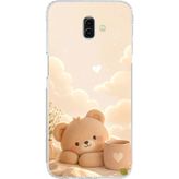 Techtree Samsung Galaxy J6 PLUS Uyumlu Sevimli Tatlı Ayı Baskılı Silikon Kılıf