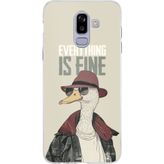 Techtree Samsung Galaxy J8-A6 Plus Uyumlu Everything is fine Baskılı Silikon Kılıf