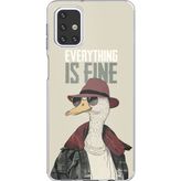 Techtree Samsung Galaxy M31s Uyumlu Everything is fine Baskılı Silikon Kılıf