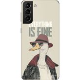 Techtree Samsung Galaxy S21 PLUS Uyumlu Everything is fine Baskılı Silikon Kılıf