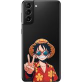 Techtree Samsung Galaxy S21 PLUS Uyumlu Monkey D. Luffy Tasarımlı Baskılı Silikon Kılıf