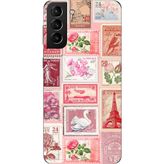 Techtree Samsung Galaxy S21 PLUS Uyumlu Pembe Posta Pulları Baskılı Silikon Kılıf