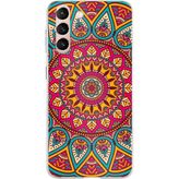 Techtree Samsung Galaxy S21 Uyumlu Mandala Baskılı Silikon Kılıf